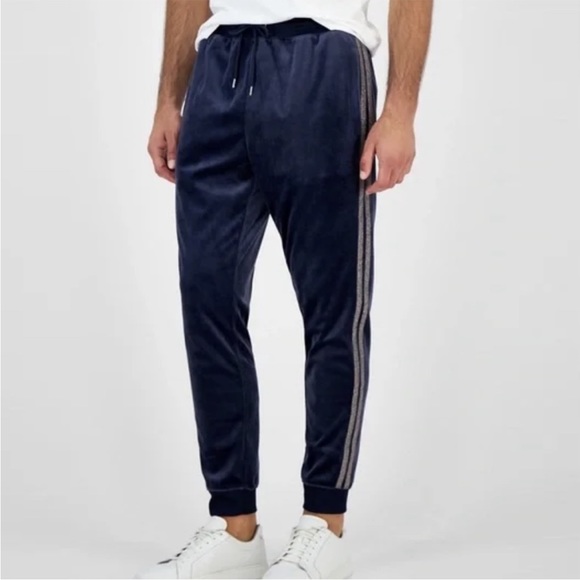 NWT, INC International Concepts, Men's Velour Side Stripe Jogger Pant - Picture 1 of 10